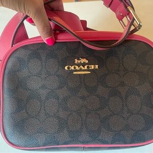 Authentic Coach Brown/pink Crossbody bag